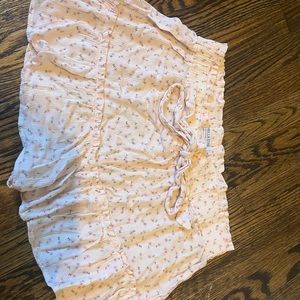 Light Pink Flowy Floral Printed Skort